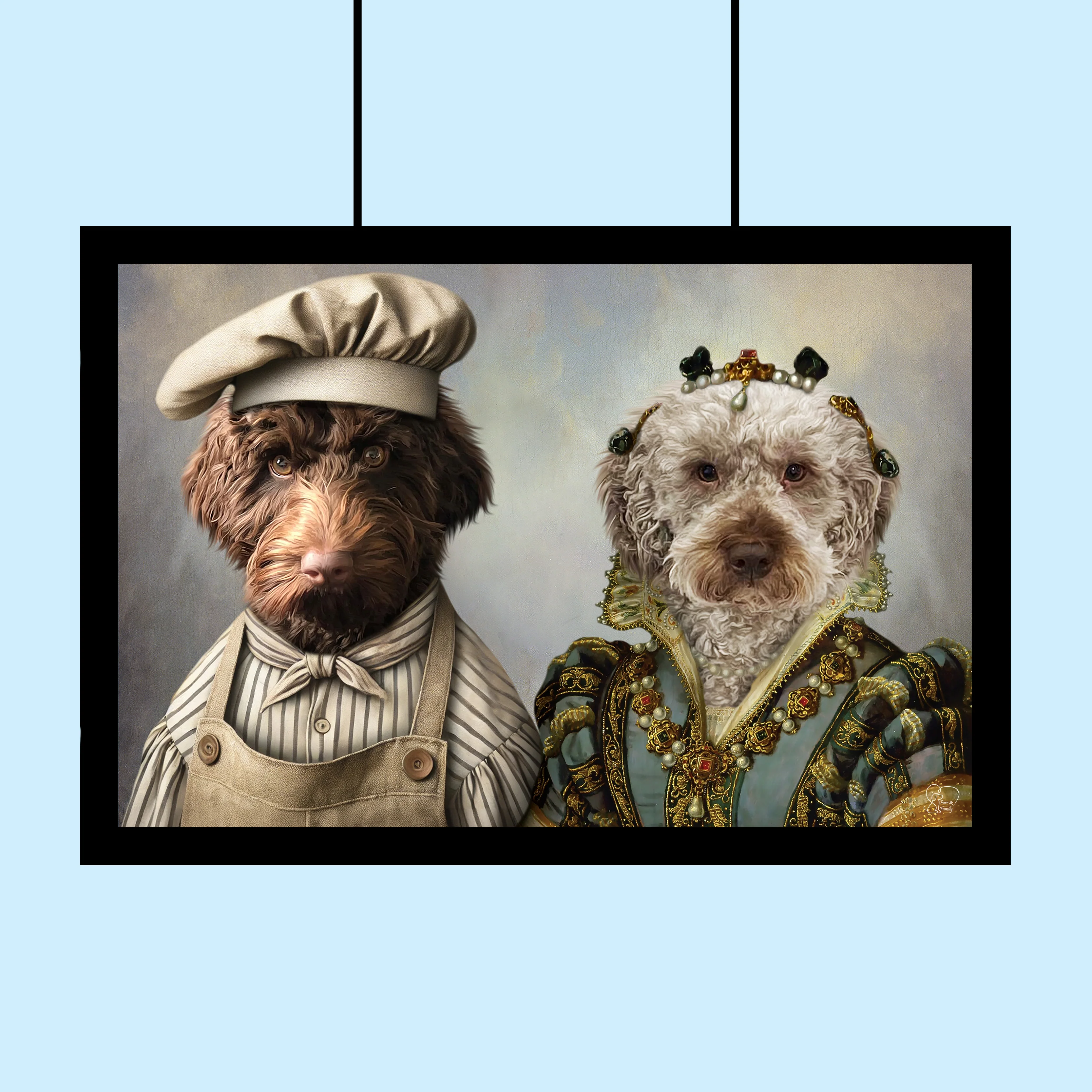 The Royal Baker & Queen Duo - Custom Pet Portrait